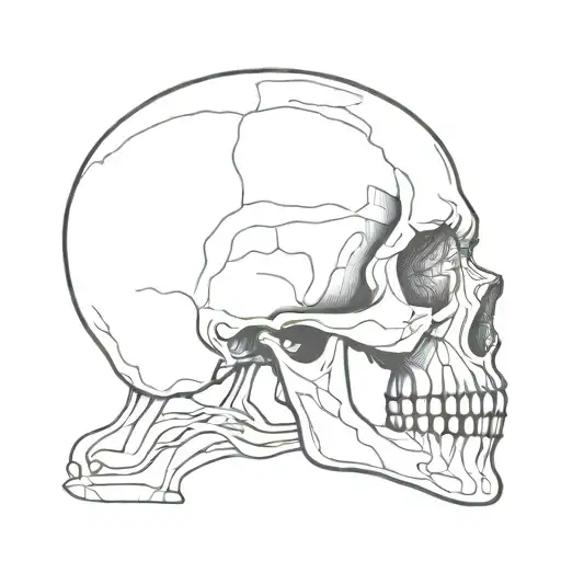 Half Normal Head Half Skull