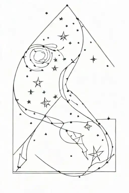 Space And Stars Forming The Shape