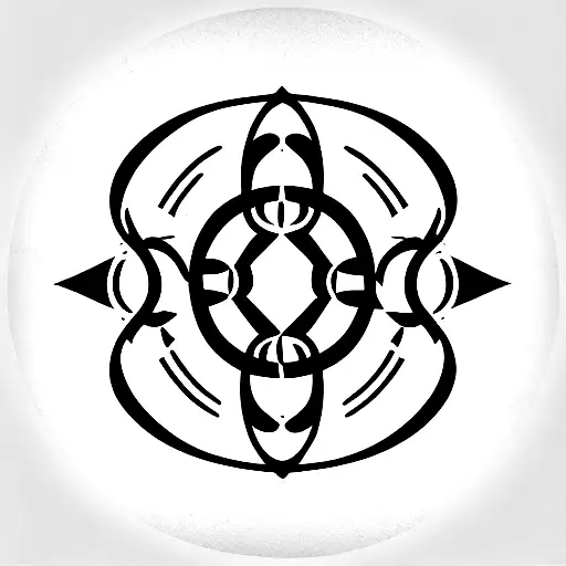 Circular Abstract Geometric Figure In Viking Style
