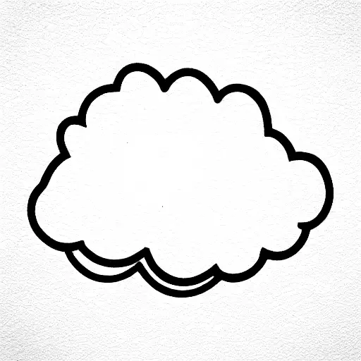 A Black And White Minimalist Cloud