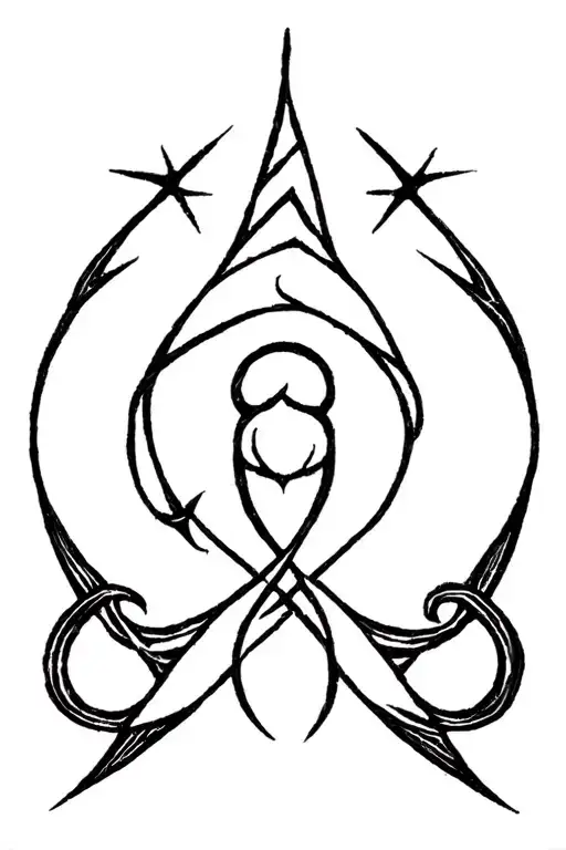Witch Symbol Incorporating Elements