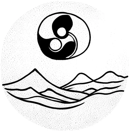 Mountain Beach Ying Yang