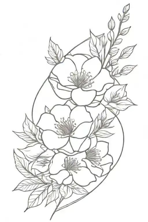 Birth Flower Bouquet Tied