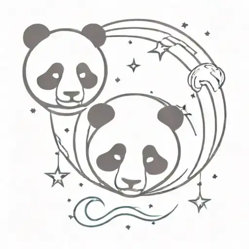 Panda And Moon
