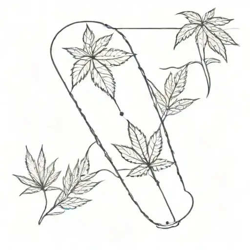 Ignorance Is Bliss On Forearm With Aries Symbol Cannabis Leaves