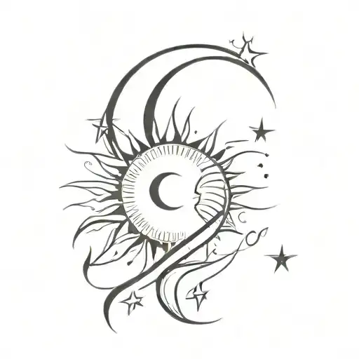 Moon And Sun For Forearm