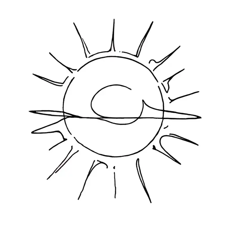 Sun Beaming Over The Universe