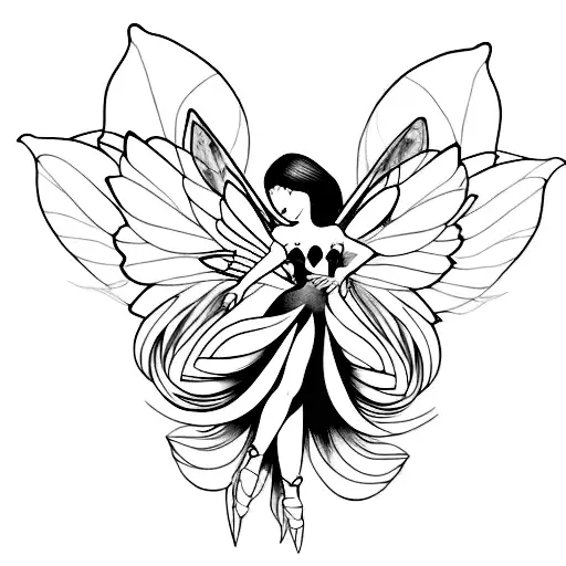 Black And White Feminine Fairy