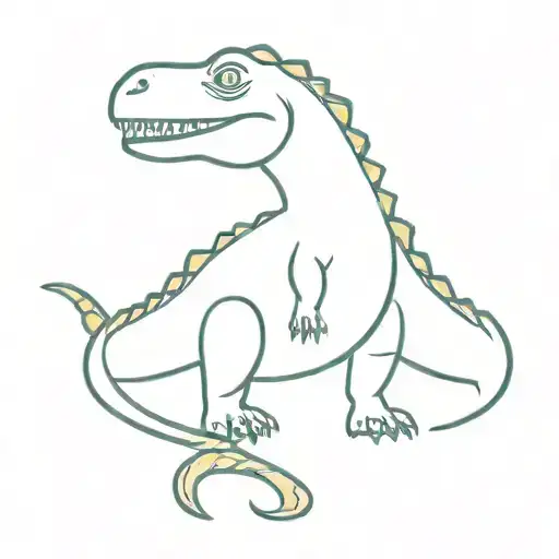 Dinosaur Sitting Alone