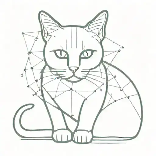 Cat Butterfly With Geometry And