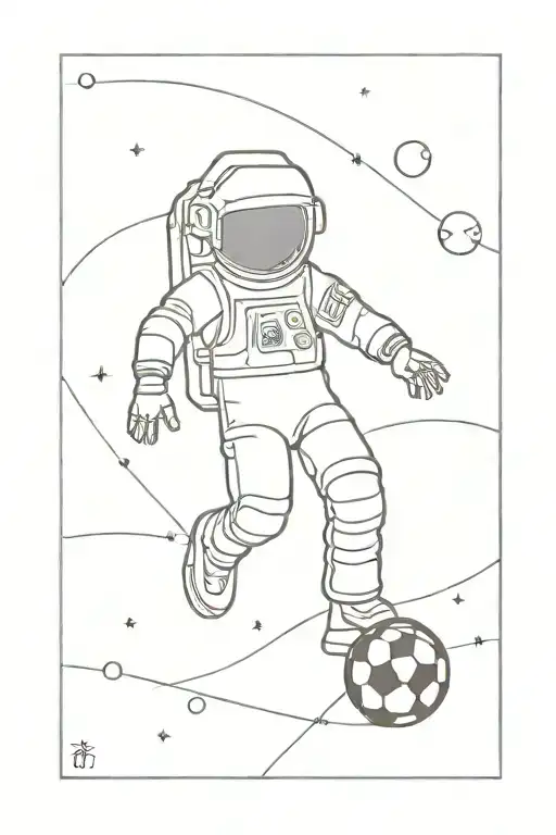 Astronaut And Soccer Ball