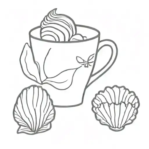 Coffee Mug And Seashell