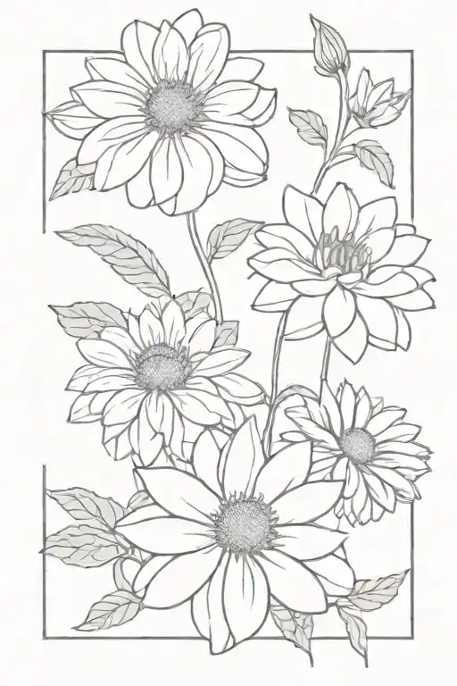 One Dahlia And One Daisy Bouquet