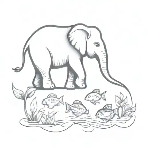 Elephant And Goldfish