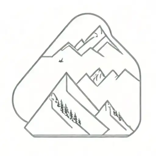 Mountain And Snowboard