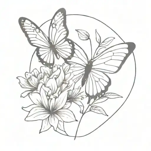 Butterfly And Birth Flower May