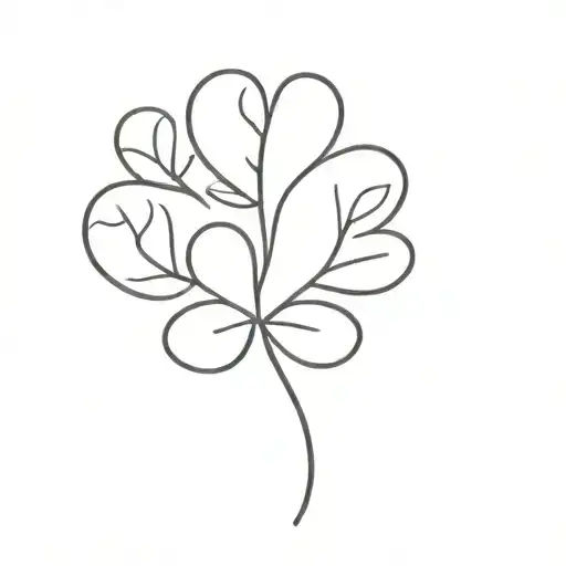 Maple Leaf And Four Leaf Clover Combined Together