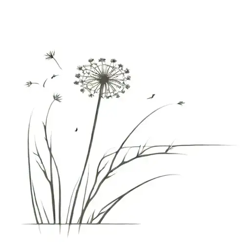 Single Dandelion Flower Growing Through Sidewalk Crack