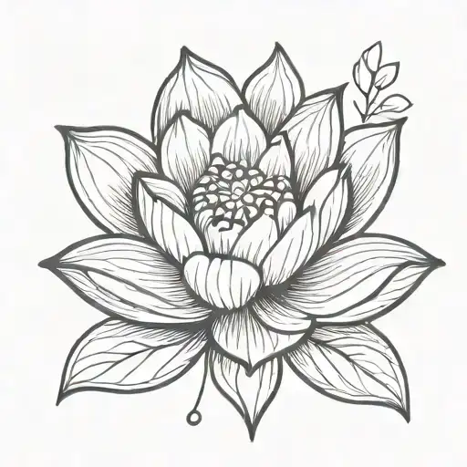 Lotus Flower And Lilly Pads
