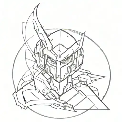 An Abstract And Minimalist Tattoo Inspired By The Overwatch Logo And Themes