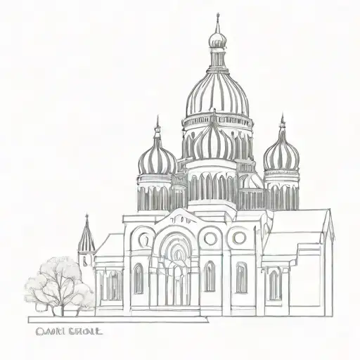 Black And Red Saint Basils Cathedral On A Stamp