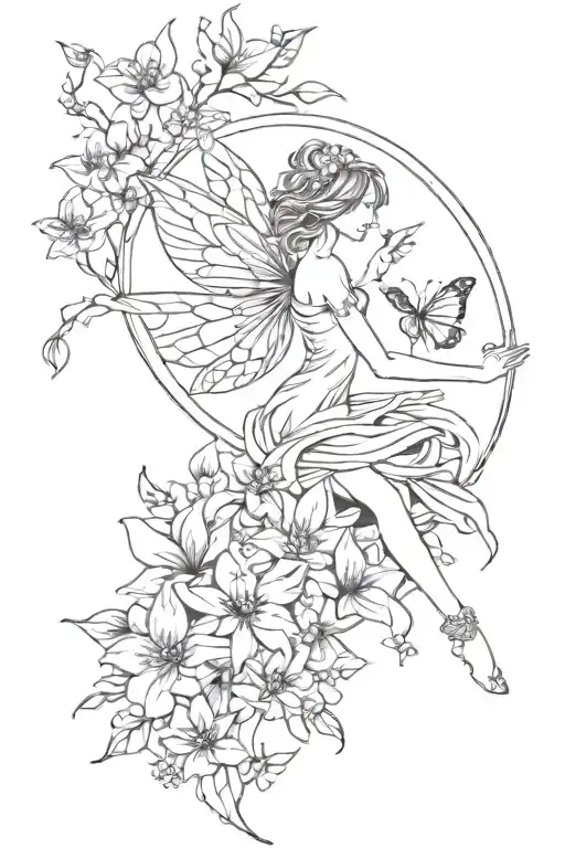 Fairy And Flowers