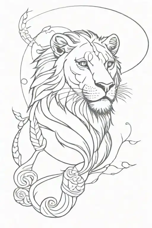 Leo Zodiac Sign And Aviation Themed