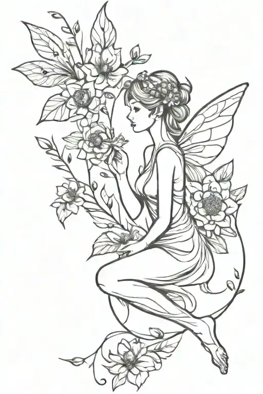 Fairy And Flowers