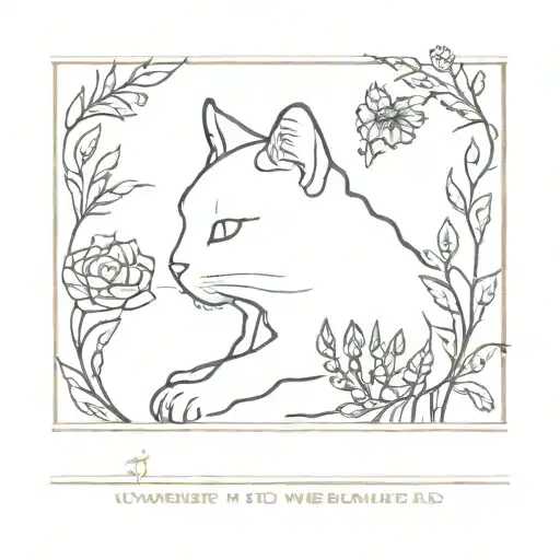 A Small Tattoo Memorable For A Cat With The Birth Flowers Of November