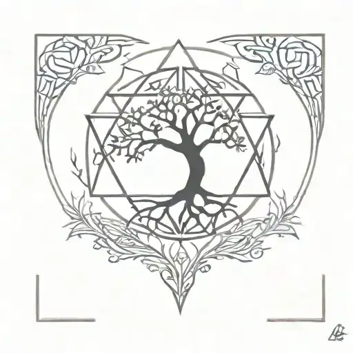 Tree Of Life With Star Of David