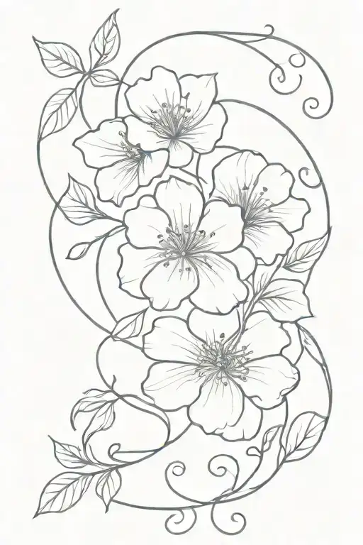 September Birth Flower With Vines