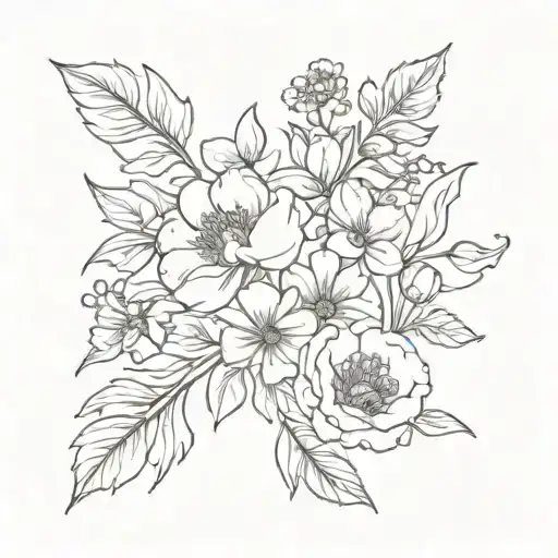 Birthflowers June July November Bouqet