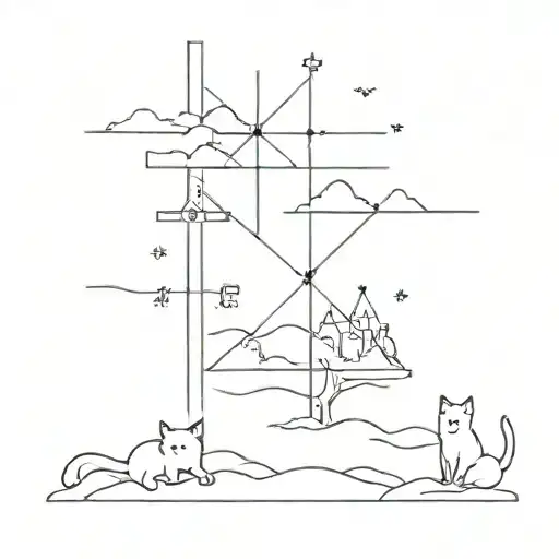 Snow And Cross And Cat And Travel