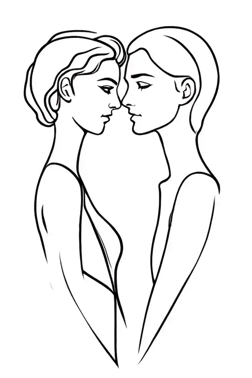 English Man Loves Scottish Woman Minimalistic