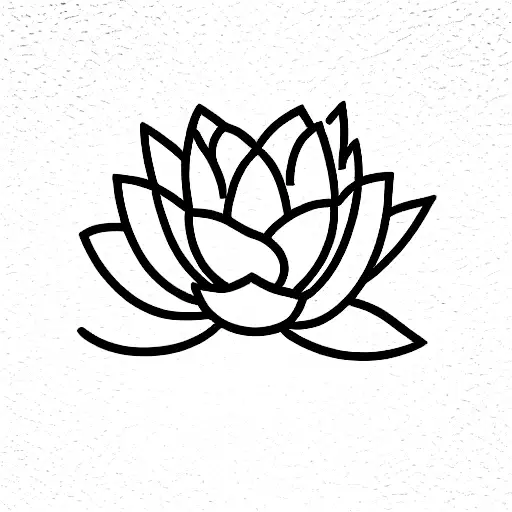 Lotus Flower On Long Stem With Leaf And A Hud