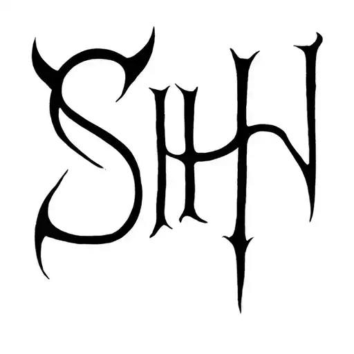Word 'Sh' Aggresive Devil