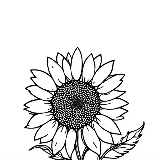 A Sunflower With Curved Lines That Are Not Symmetrical That Lead To The Sunflower And Lead Away