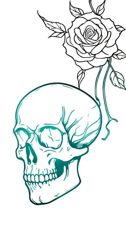 Skull And Roses Fading