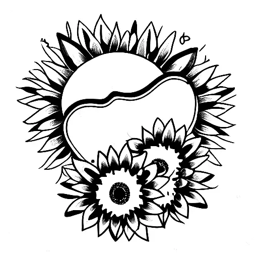 Guitar With Small Sunflowers