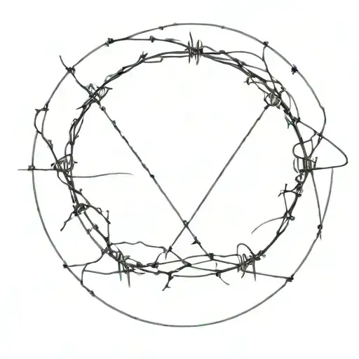 Barbed Wire Circle On Chest