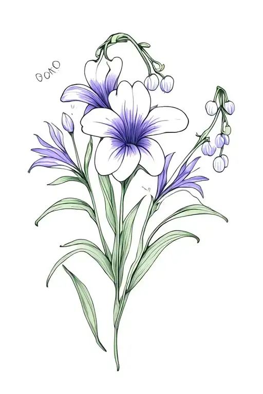 Violets And Lily Of The Valley Flowers