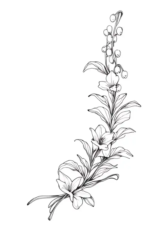 Violets And Lily Of The Valley Flower Bouquet