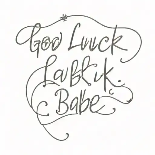 Good Luck Babe Quote Small