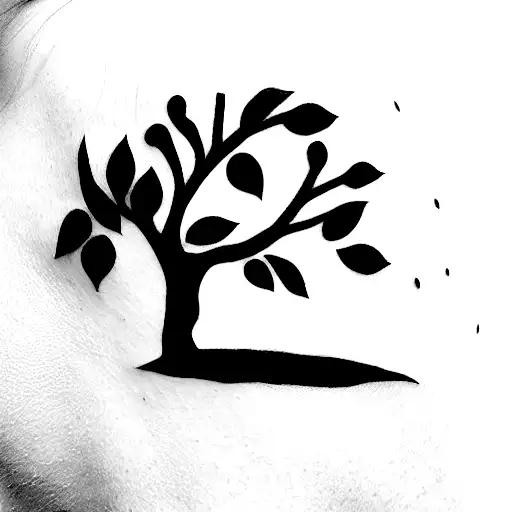 Pomegranate On A Tree