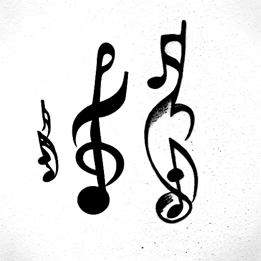 Chef Knife With Music Notes