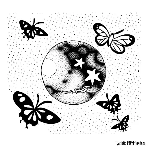 Moon And Butterfly