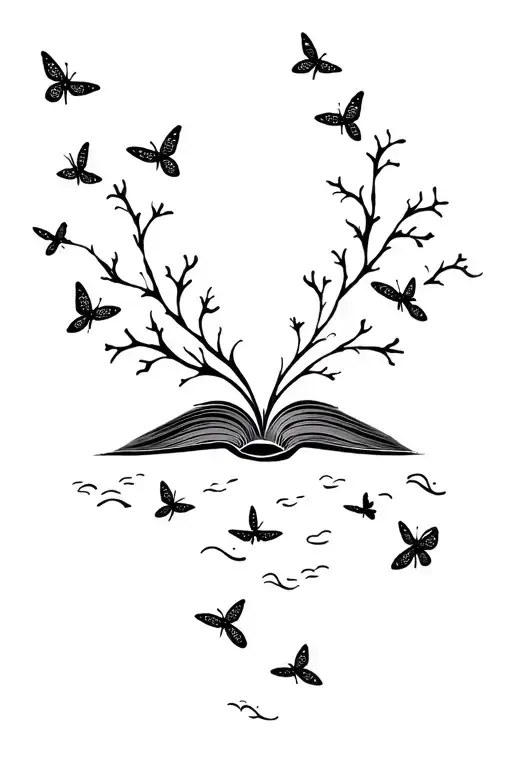 Book Surrounded By Fireflies