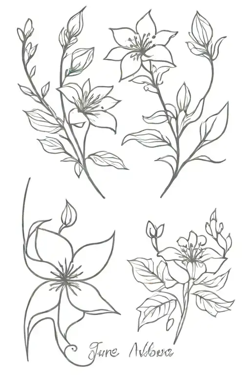 Thin Birth Flower June And November