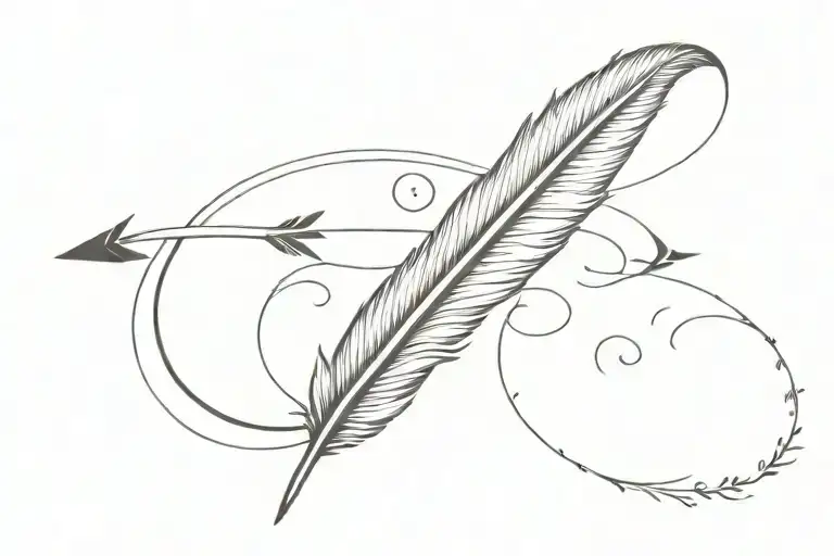 Feather Infinity Symbol Arrow