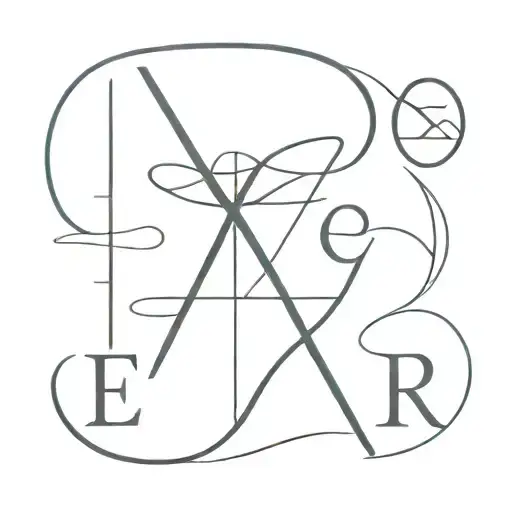 The Letters E And F And R In A Symbol